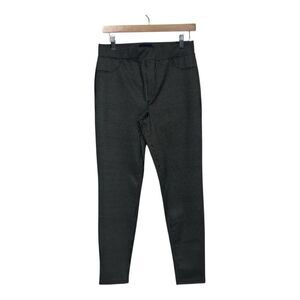 Sanctuary Black Gray Plaid Pull On Leggings Preppy Pants Skinny Leg Sz medium St